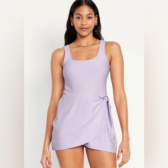 Old Navy Other - NWT Old Navy Wrap-Front Lavender Swim dress Size XXL
